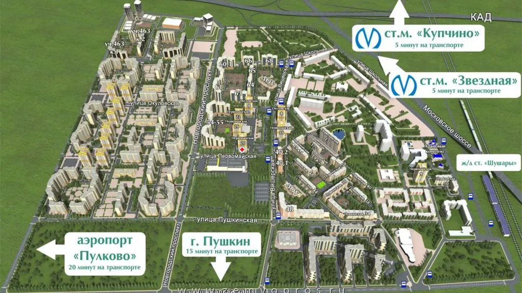 ЖК Шушары, ул. Школьная - Фото 3