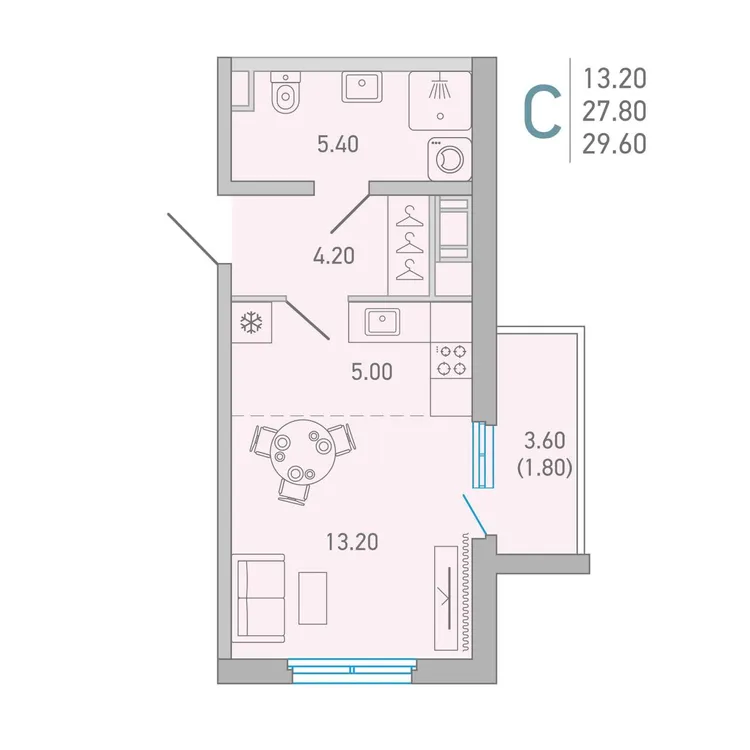 Продается студия, 28,4 м² - Фото 1