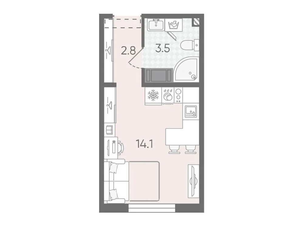 Продается студия, 20,4 м² - Фото 1