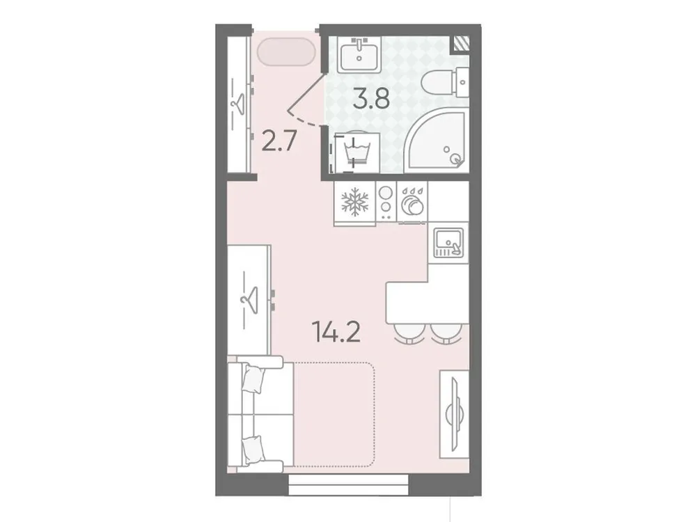 Продается студия, 19,9 м² - Фото 1