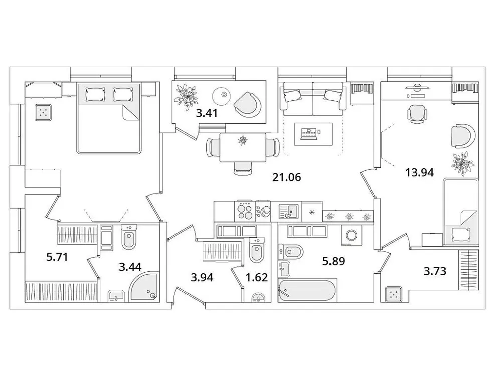 Продается 2-комнатная квартира, 76,1 м² - Фото 1