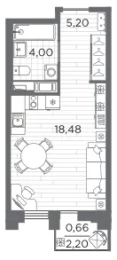 Продается студия, 28,3 м² - Фото 1