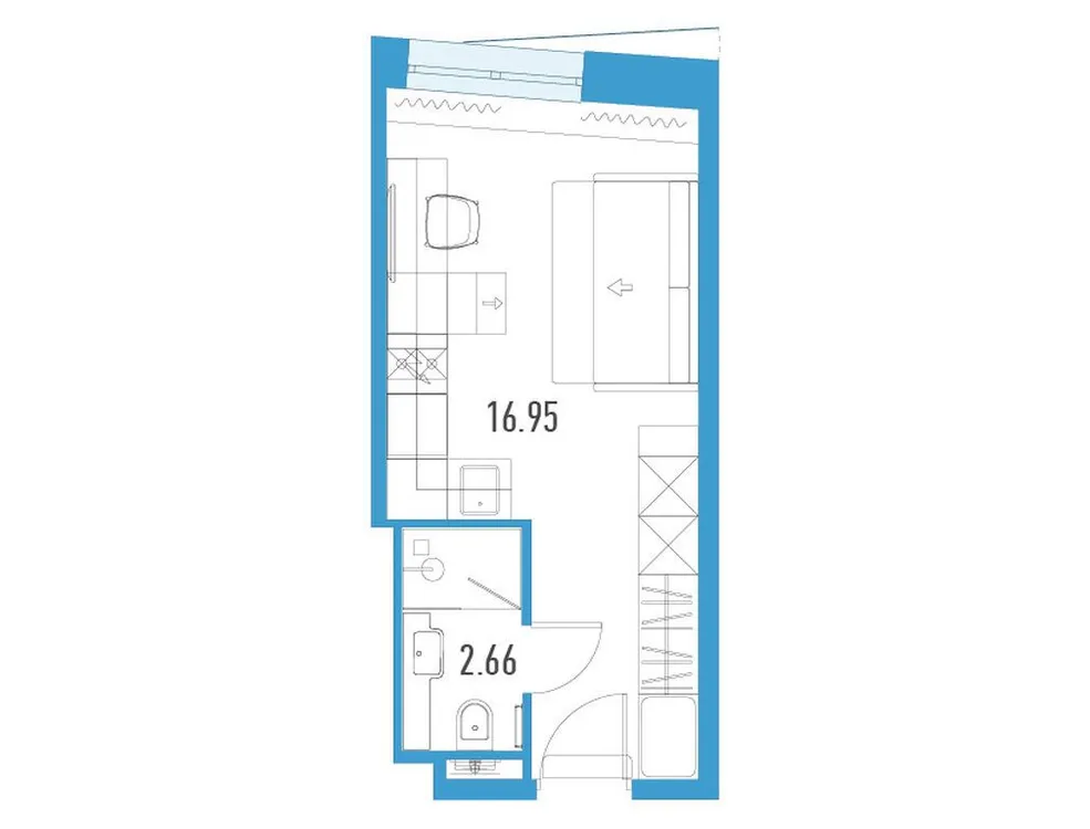 Продается студия, 19,6 м² - Фото 1