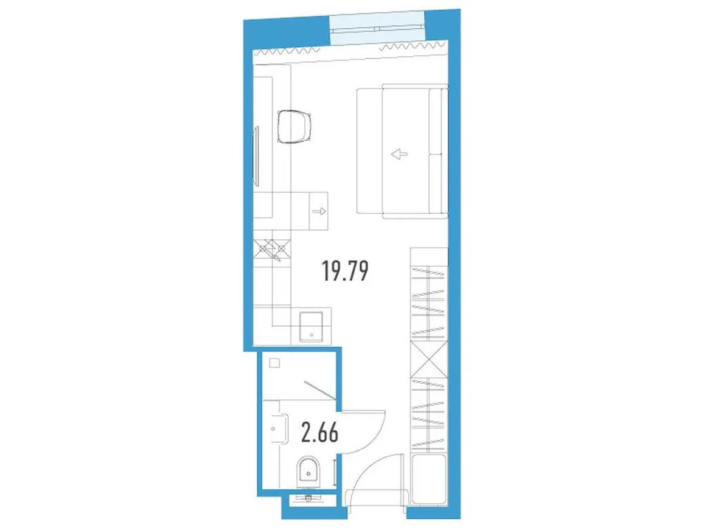 Продается студия, 22,5 м² - Фото 1