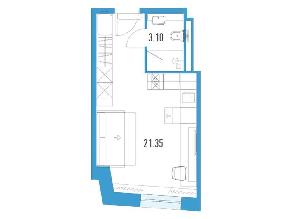 Продается студия, 24,5 м² - Фото 1