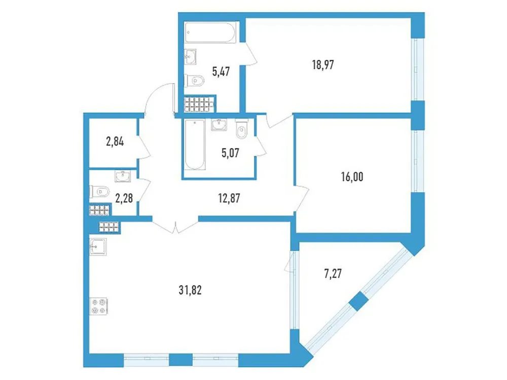 Продается 2-комнатная квартира, 99 м² - Фото 1