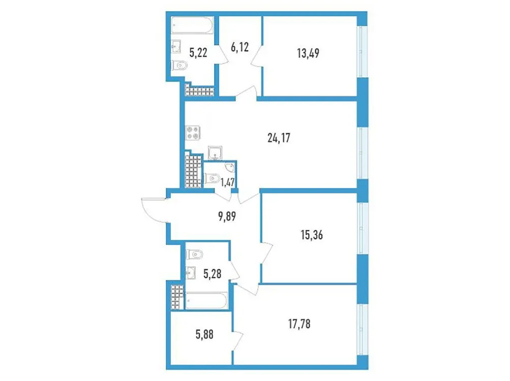 Продается 3-комнатная квартира, 105 м² - Фото 1