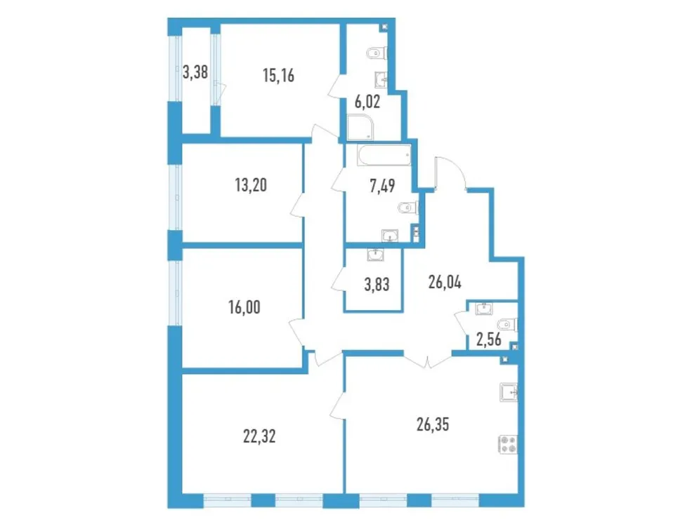 Продается 4-комнатная квартира, 140,7 м² - Фото 1