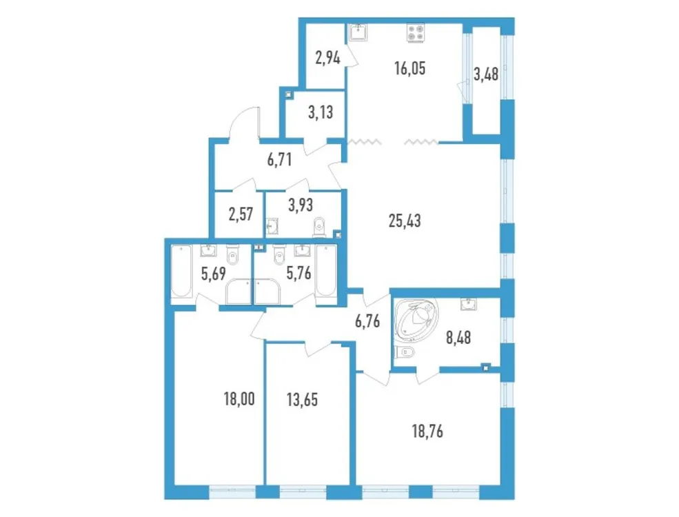 Продается 4-комнатная квартира, 139,6 м² - Фото 1