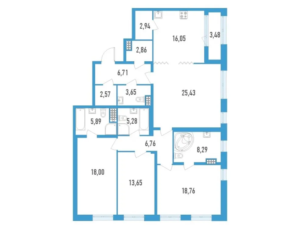 Продается 4-комнатная квартира, 138,6 м² - Фото 1