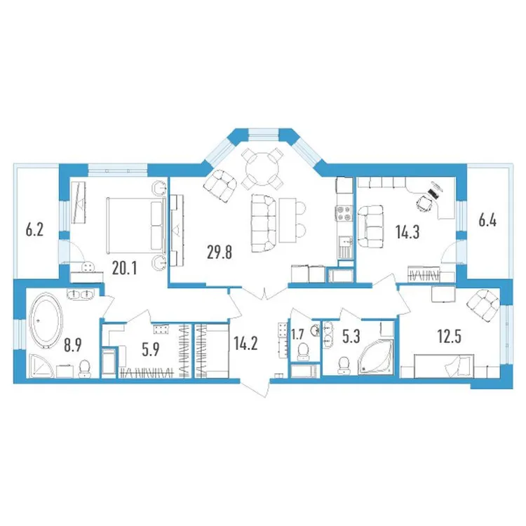 Продается 3-комнатная квартира, 119 м² - Фото 1
