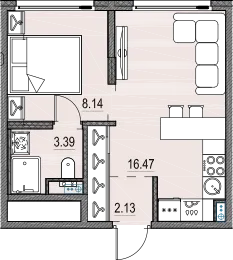Продается 1-комнатная квартира, 30,3 м² - Фото 1