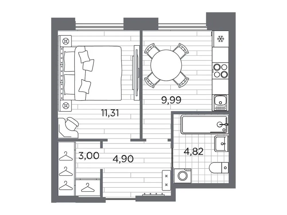 Продается 1-комнатная квартира, 34 м² - Фото 1