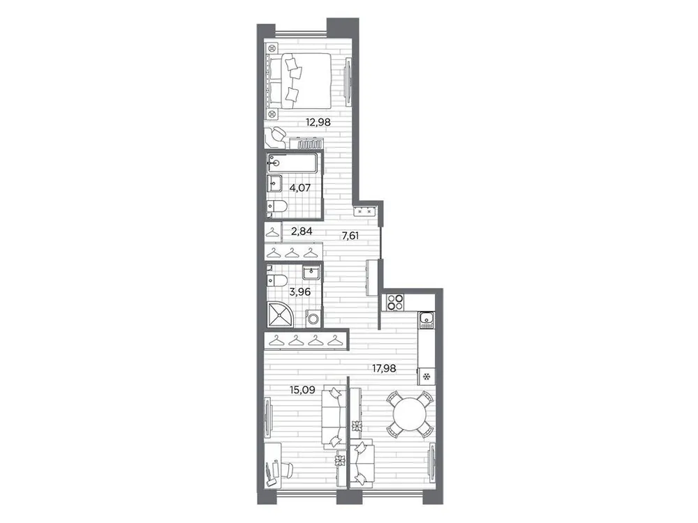 Продается 2-комнатная квартира, 64,5 м² - Фото 1