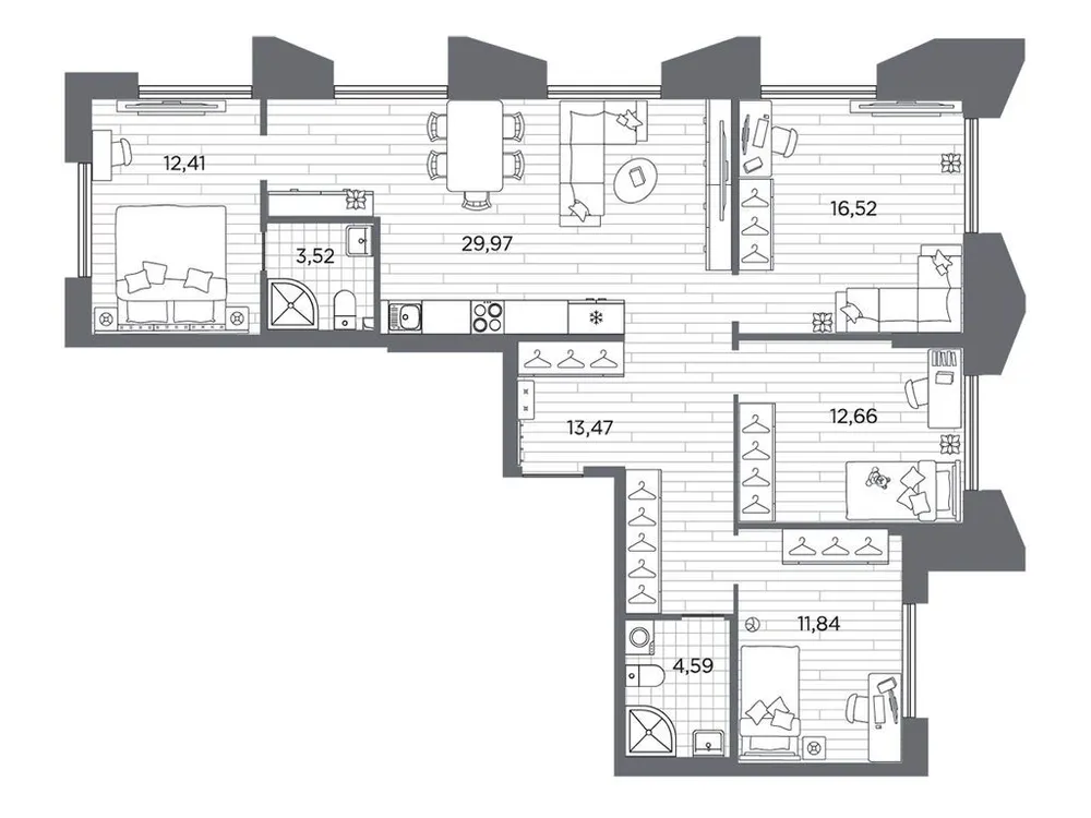 Продается 4-комнатная квартира, 105 м² - Фото 1
