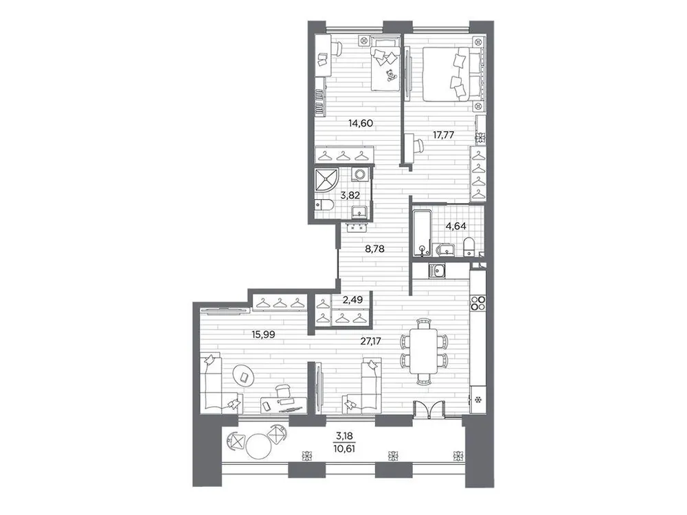Продается 3-комнатная квартира, 98,7 м² - Фото 1