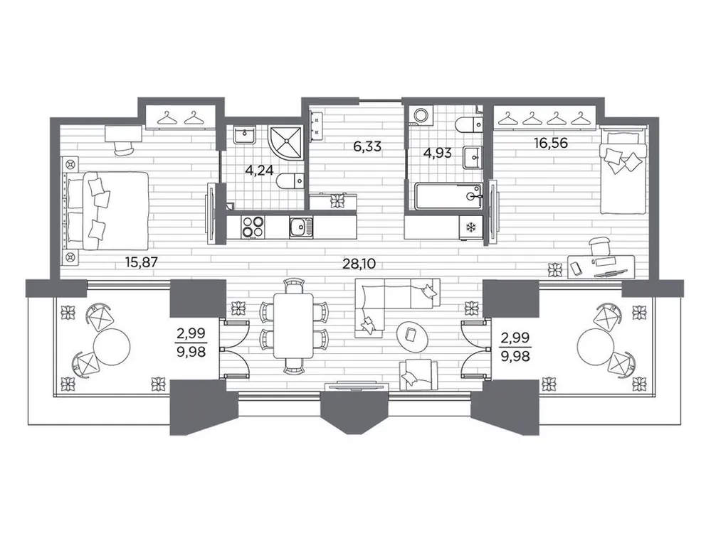 Продается 2-комнатная квартира, 82 м² - Фото 1