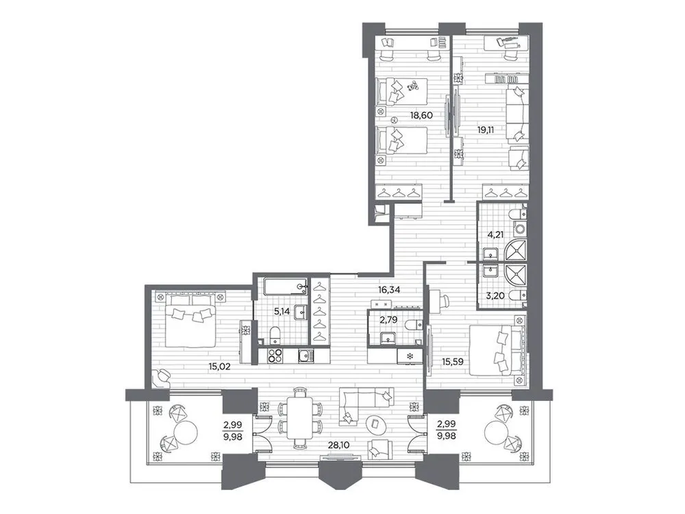 Продается 4-комнатная квартира, 134,1 м² - Фото 1