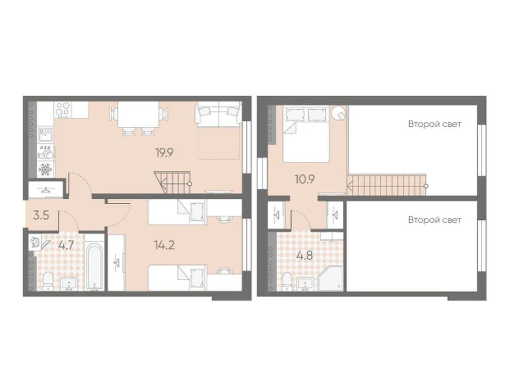 Продается 1-комнатная квартира, 58 м² - Фото 1