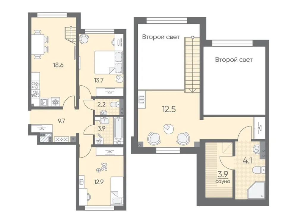 Продается 2-комнатная квартира, 81,5 м² - Фото 1