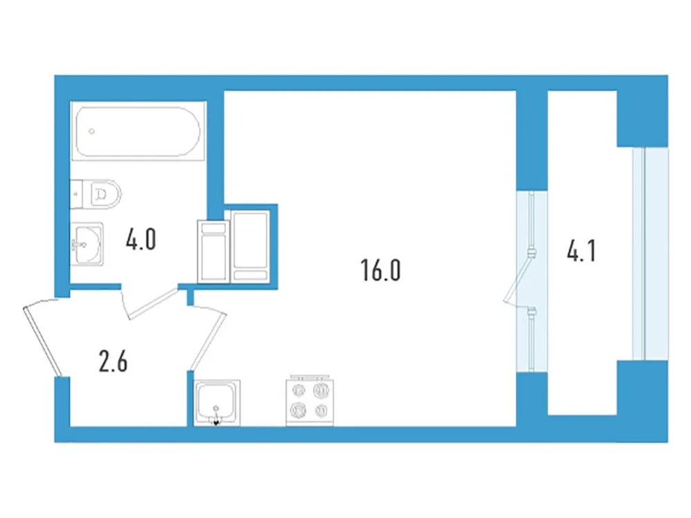 Продается студия, 24,7 м² - Фото 1
