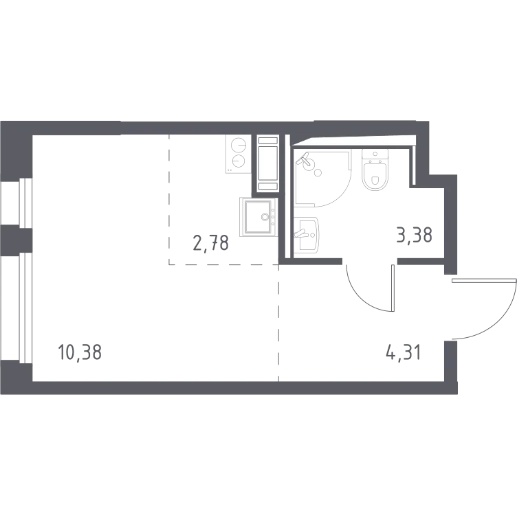 Продается студия, 20,4 м² - Фото 1