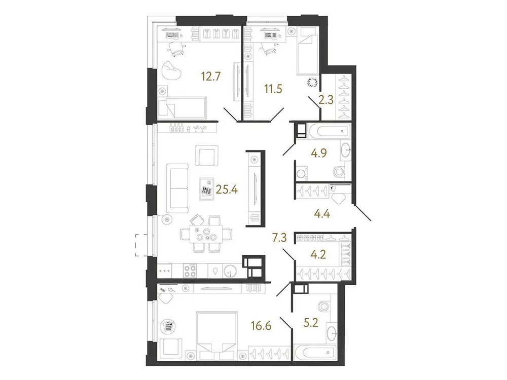 Продается 3-комнатная квартира, 94,5 м² - Фото 1