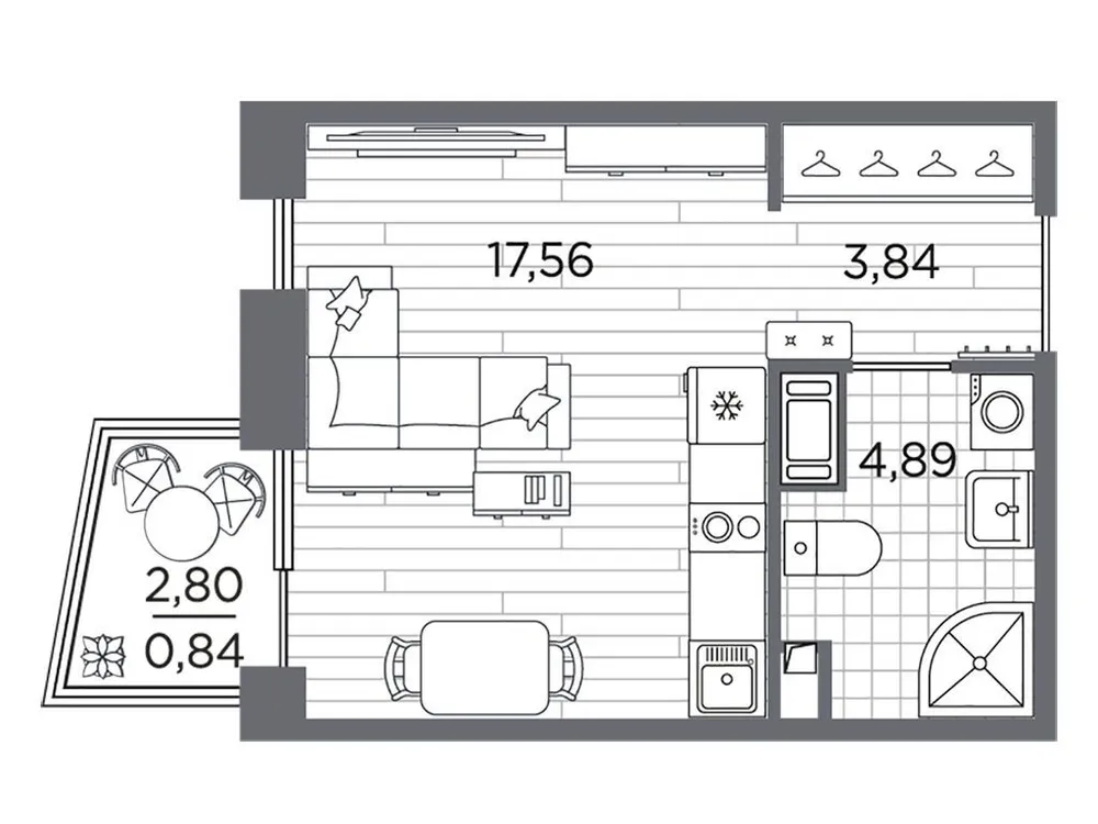 Продается студия, 27,1 м² - Фото 1