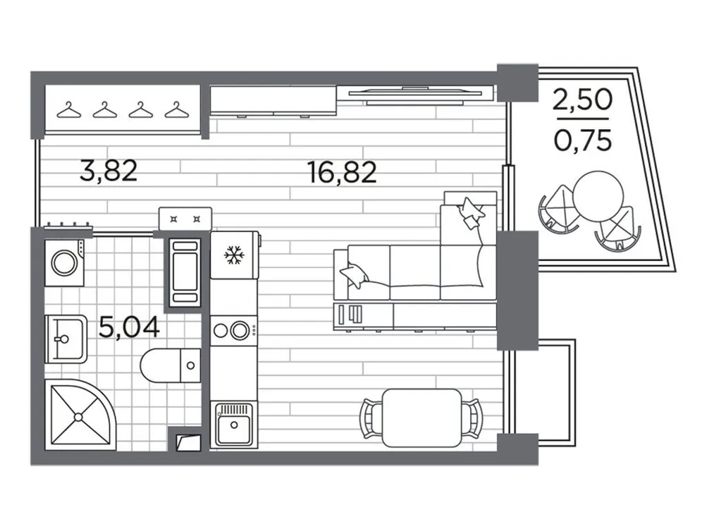 Продается студия, 26,4 м² - Фото 1