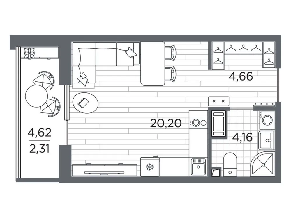 Продается студия, 31,3 м² - Фото 1