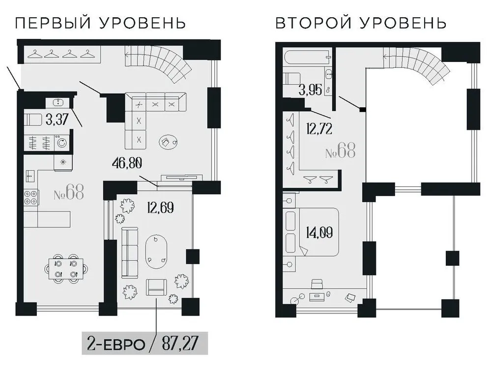 Продается 1-комнатная квартира, 83,1 м² - Фото 1