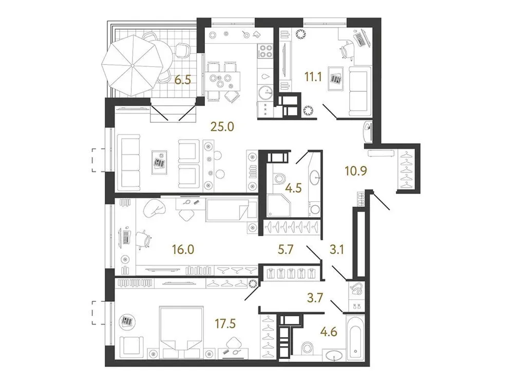Продается 3-комнатная квартира, 102,1 м² - Фото 1