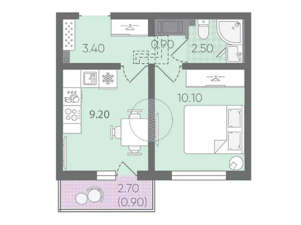 Продается 1-комнатная квартира, 27 м² - Фото 1