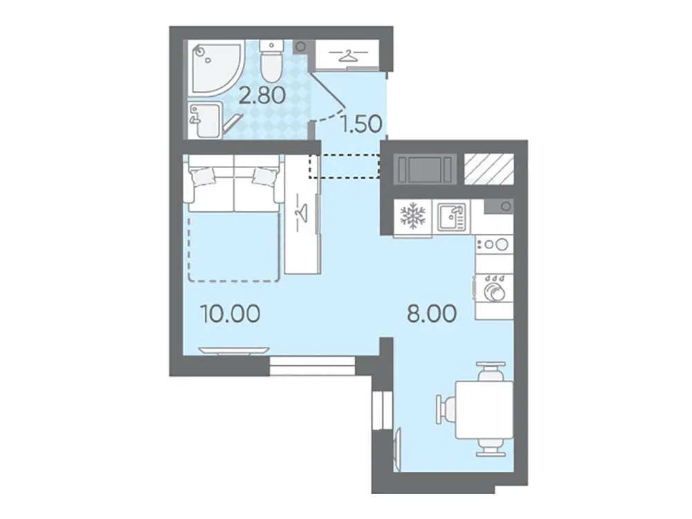 Продается студия, 22,3 м² - Фото 1