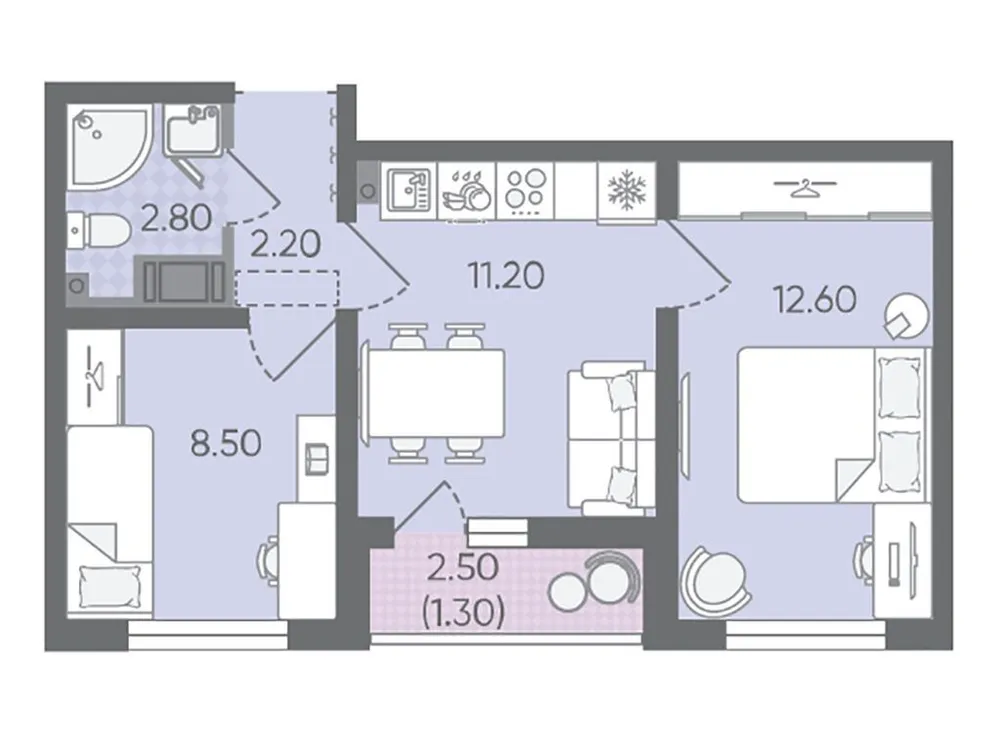 Продается 2-комнатная квартира, 38,6 м² - Фото 1