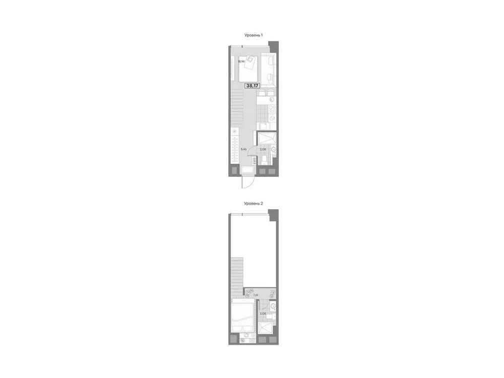 Продается 1-комнатная квартира, 38,2 м² - Фото 1