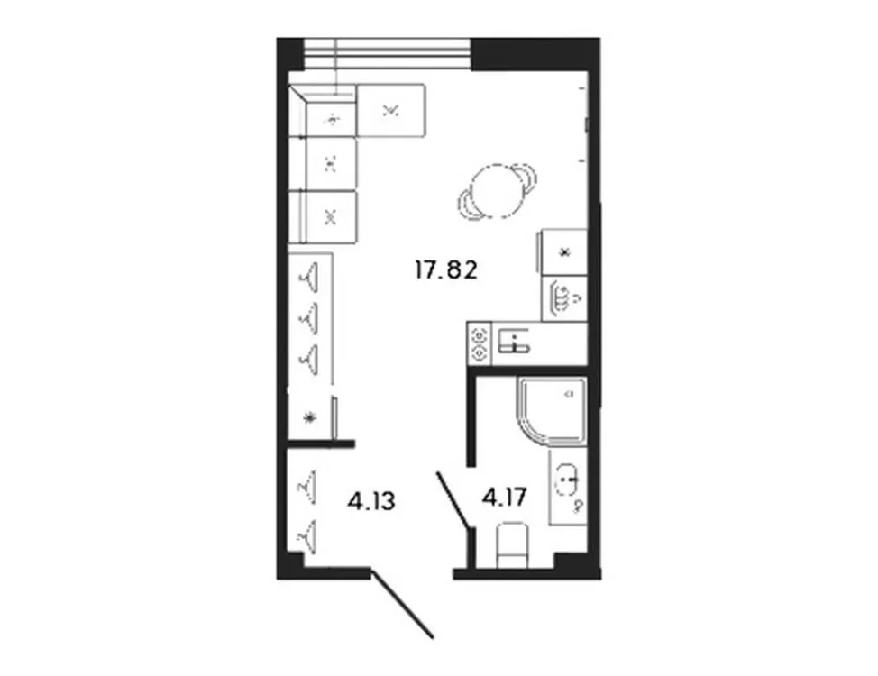 Продается 1-комнатная квартира, 26,2 м² - Фото 1