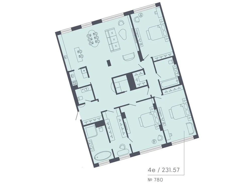 Продается 3-комнатная квартира, 231,6 м² - Фото 1
