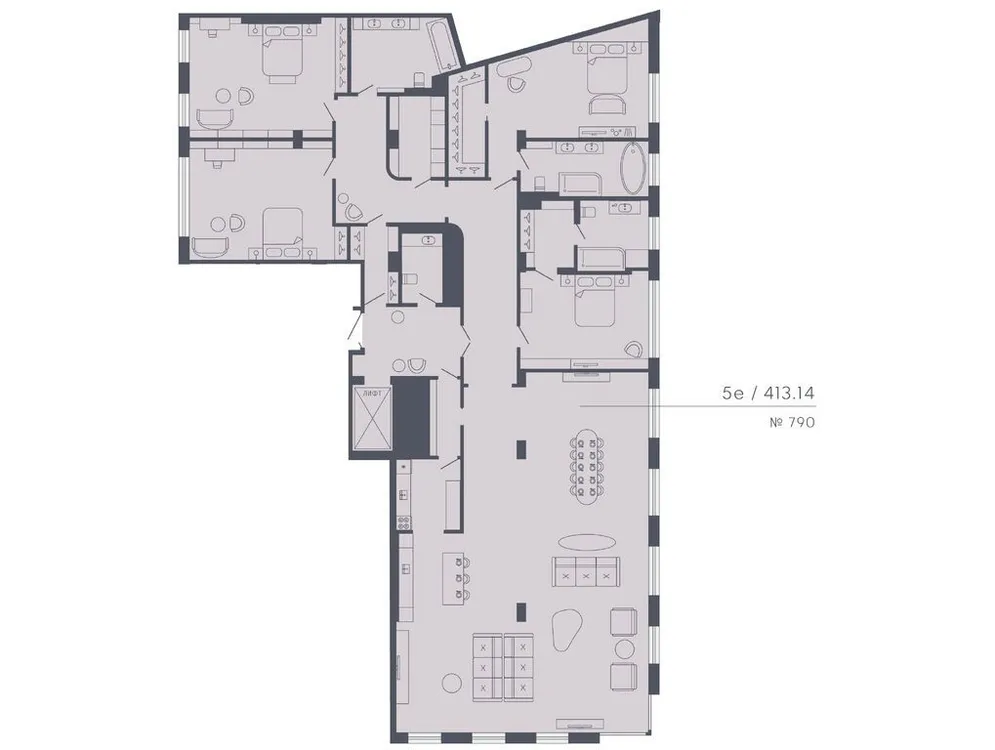 Продается 4-комнатная квартира, 413,1 м² - Фото 1
