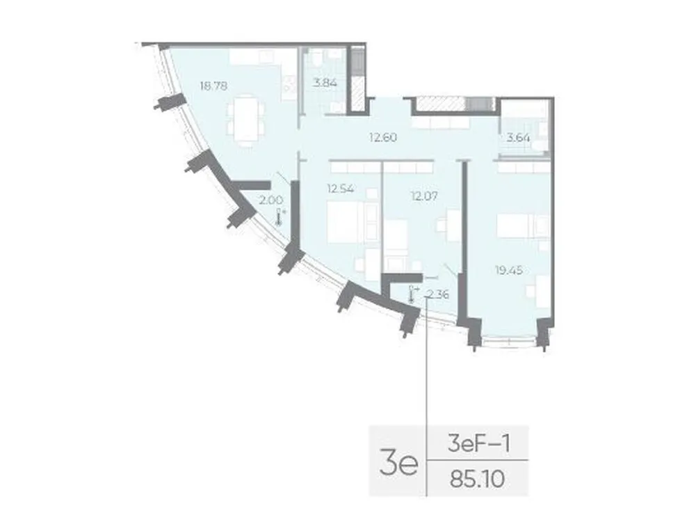 Продается 3-комнатная квартира, 85 м² - Фото 1