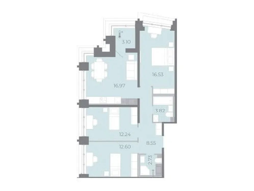 Продается 3-комнатная квартира, 74,4 м² - Фото 1