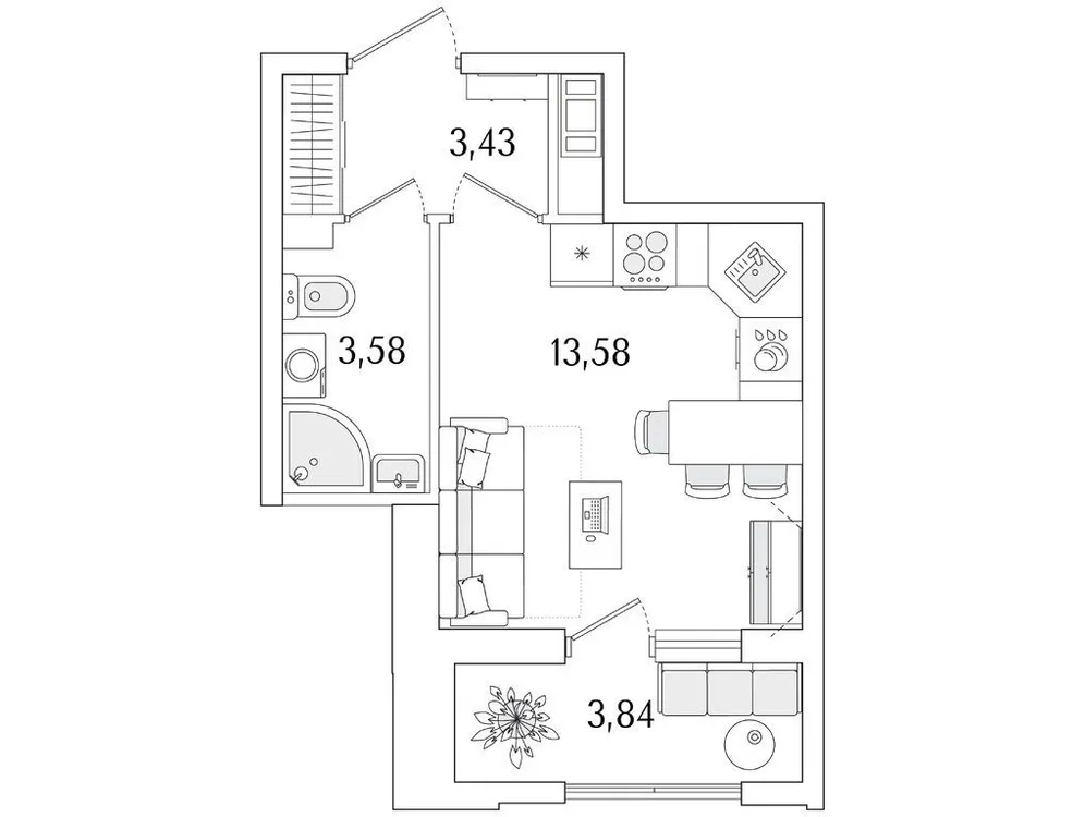 Продается студия, 22,5 м² - Фото 1