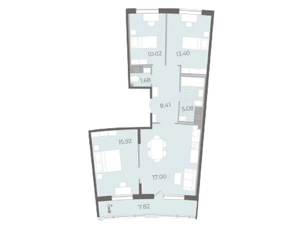 Продается 3-комнатная квартира, 81,1 м² - Фото 1