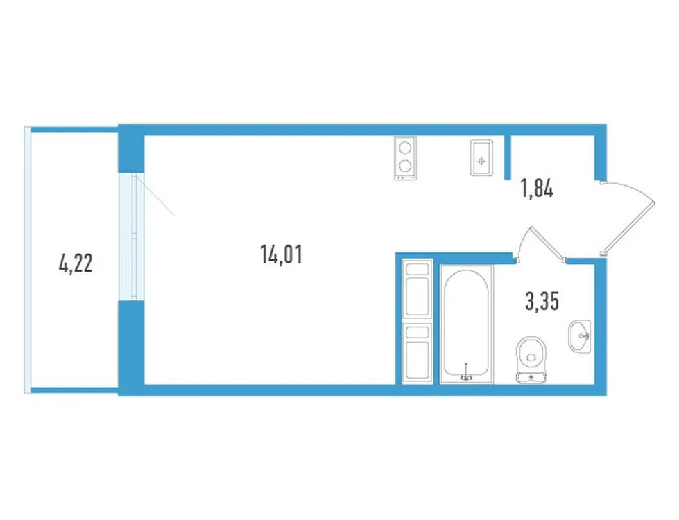 Продается студия, 20,5 м² - Фото 1