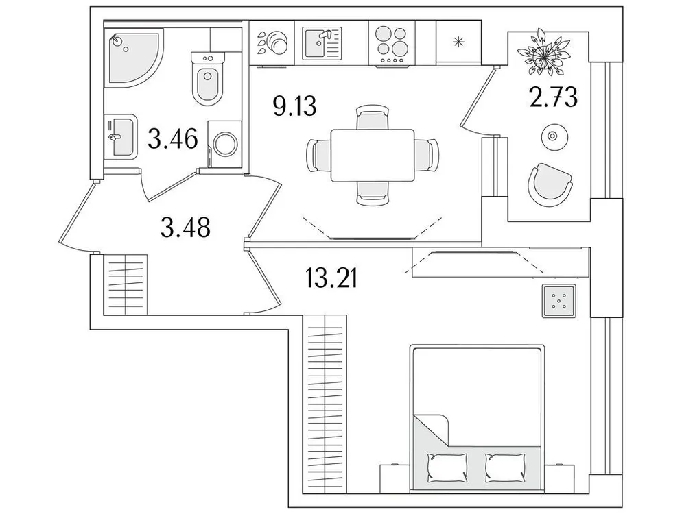 Продается 1-комнатная квартира, 30,7 м² - Фото 1