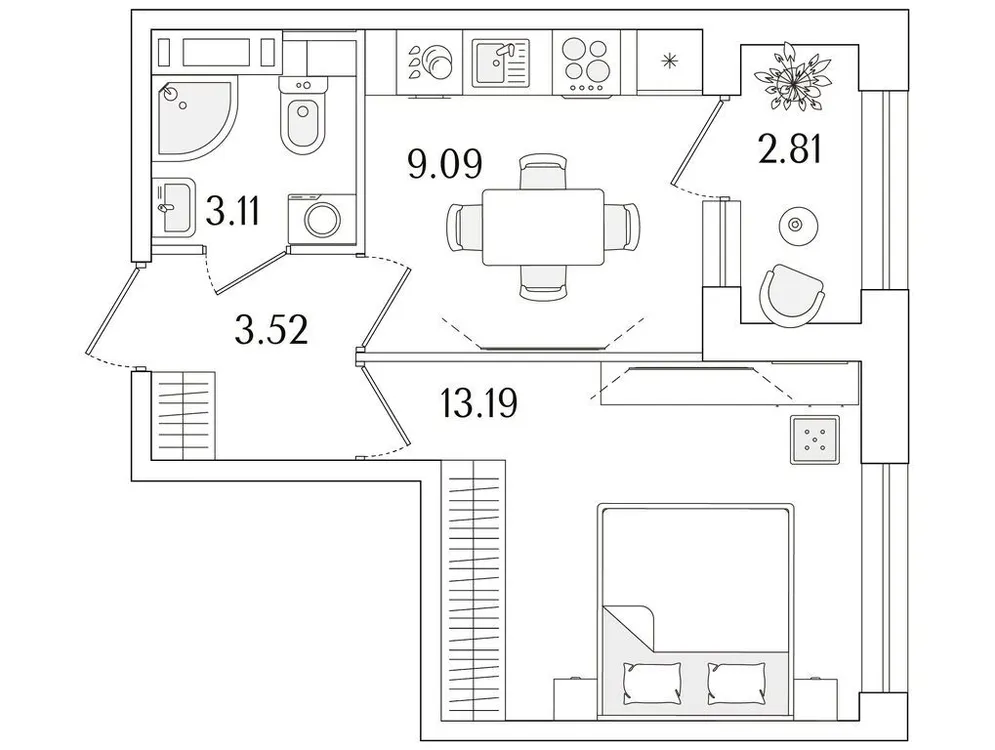 Продается 1-комнатная квартира, 30,3 м² - Фото 1