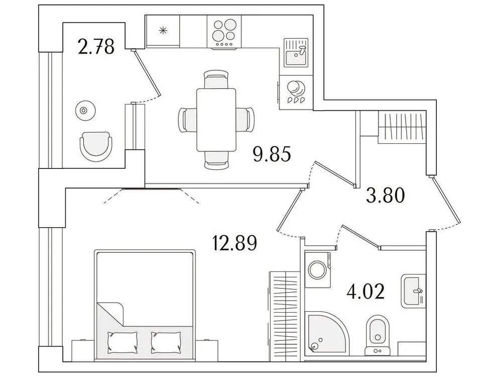 Продается 1-комнатная квартира, 32 м² - Фото 1