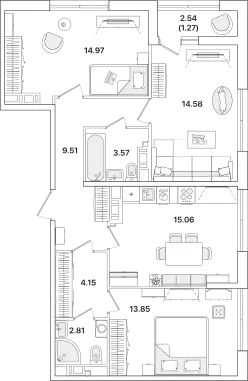 Продается 3-комнатная квартира, 79,5 м² - Фото 1