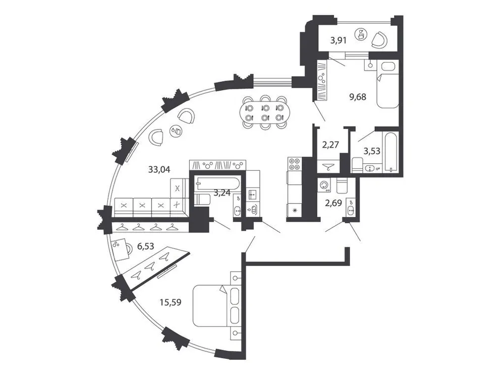 Продается 2-комнатная квартира, 85,3 м² - Фото 1
