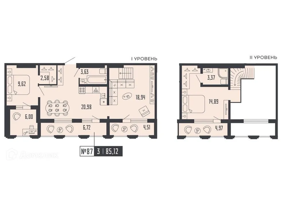Продается 3-комнатная квартира, 85,1 м² - Фото 1